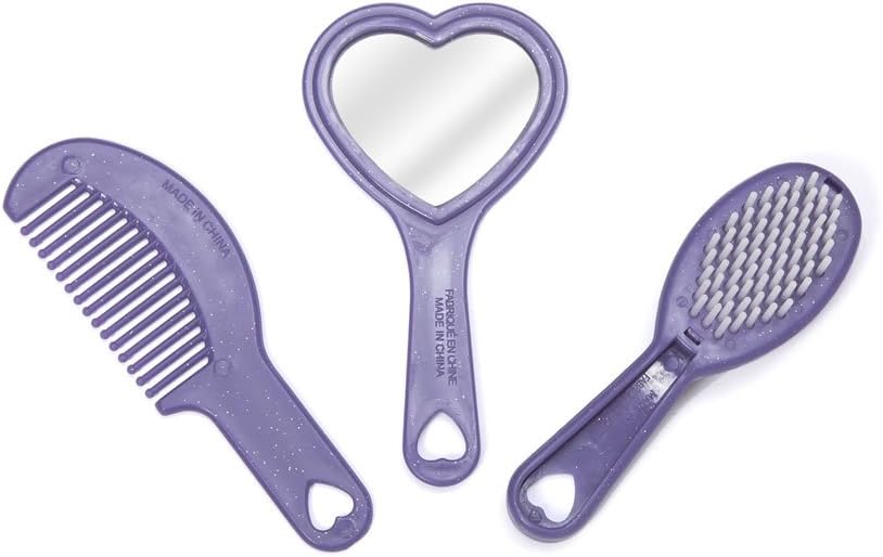 Step2 Pretty & Posh Vanity with Stool | Kids Pretend Play Vanity Set , Purple - Image 5
