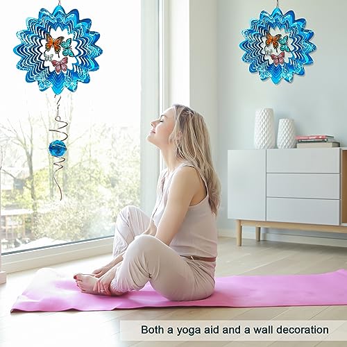 Hummingbird Wind Spinner – Hummingbird Gift for Women Men, Metal Wind Spinners for Outdoor & Indoor Decoration 12in 3D Hanging Bird Wind Catcher Unique Garden Decor Kinetic Yard Art Ornament - Image 5