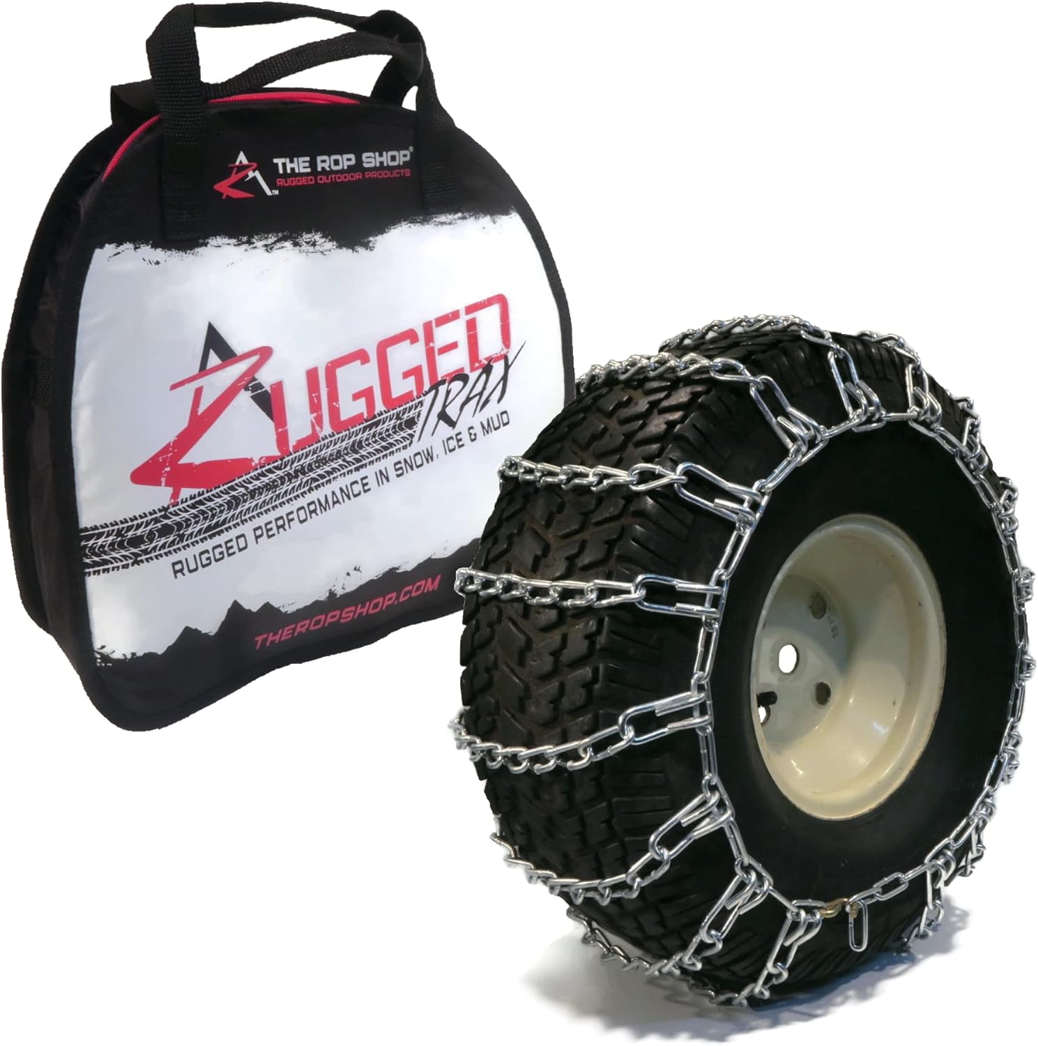 The ROP Shop Pair of 2 Link Tire Chains & Tensioners 23×10.5×12 for Snow Blowers, Lawn & Garden Tractors, Mowers & Riders, UTV, ATV, 4-Wheelers, Utility Vehicles - Image 19