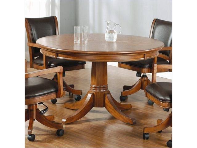 Hillsdale Furniture Parkview Round Game Table, Medium Brown Oak - Image 5