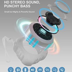 Alternative view of Waterproof Bluetooth Speaker IPX7, Shower Speaker with Dynamic Lights, TWS Mode, Loud Stereo Sound, Robust Bass, Portable Wireless Speaker with 24H Playtime for Kayak, Beach/Trip/Gifts for Unisex