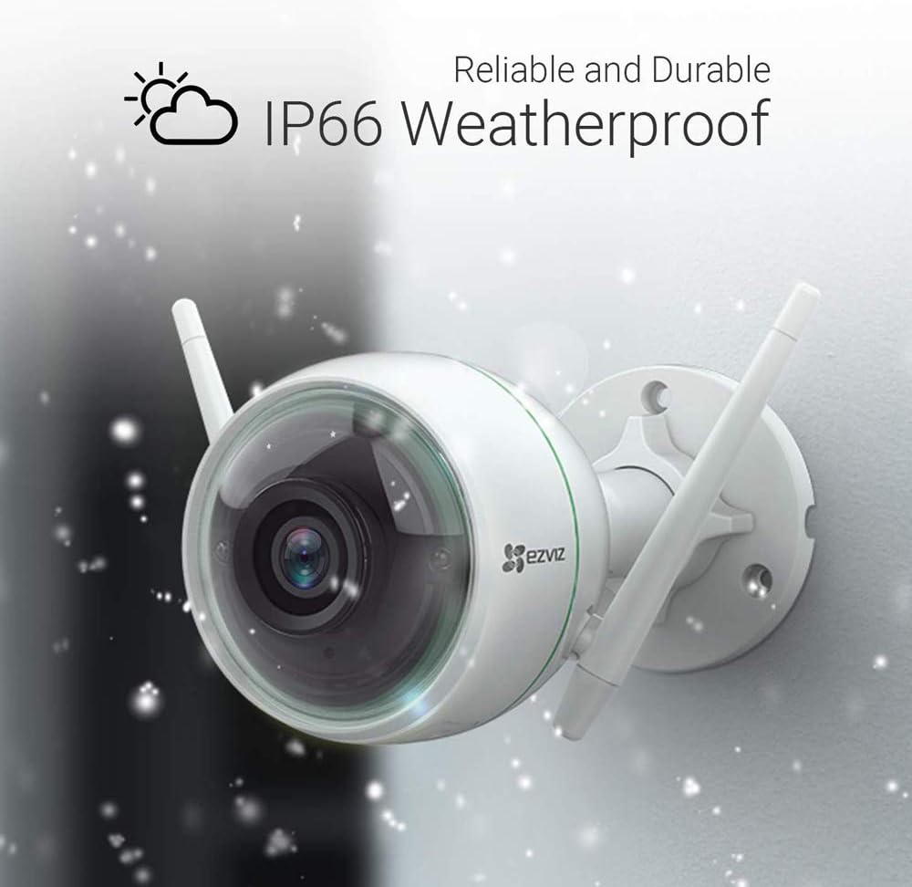 EZVIZ Security Camera Outdoor 1080P WiFi, 100ft Night Vision, Weatherproof, Smart Motion Detection Zone, 2.4GHz WiFi Only(C3WN, 2 Packs) - Image 4