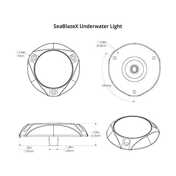 Lumitec SeaBlazeX Blue Bronze Underwater Light - Image 3