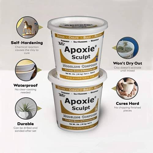 Apoxie Sculpt 4 lb. White, 2 Part Modeling Compound (A u0026 B) - Image 4