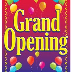 Grand Opening Window Sale Sign Posters Retail Business Store Signs (P70-38 x 50)
