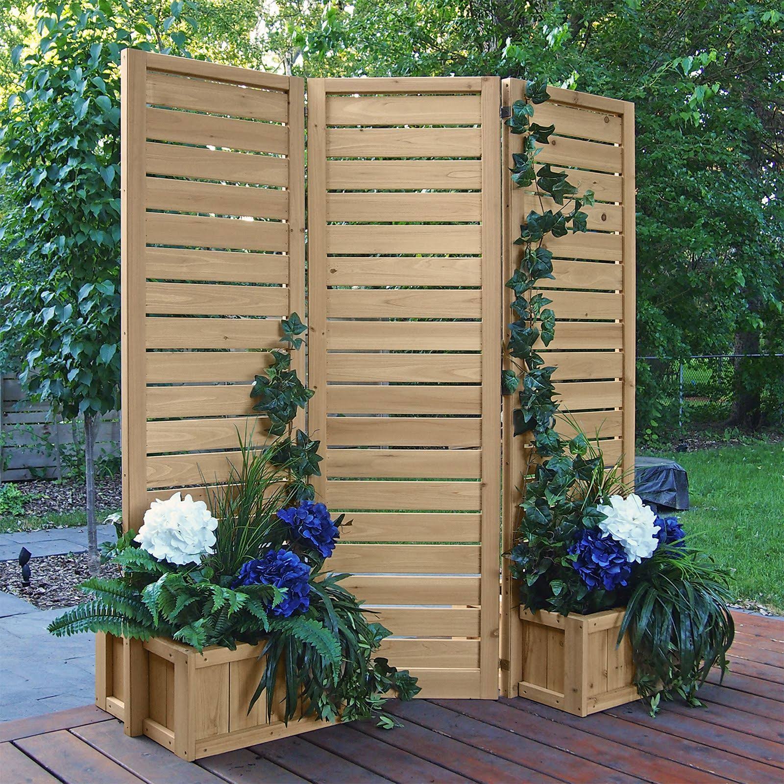 Yardistry Fusion Privacy Screen with Planters - Image 3