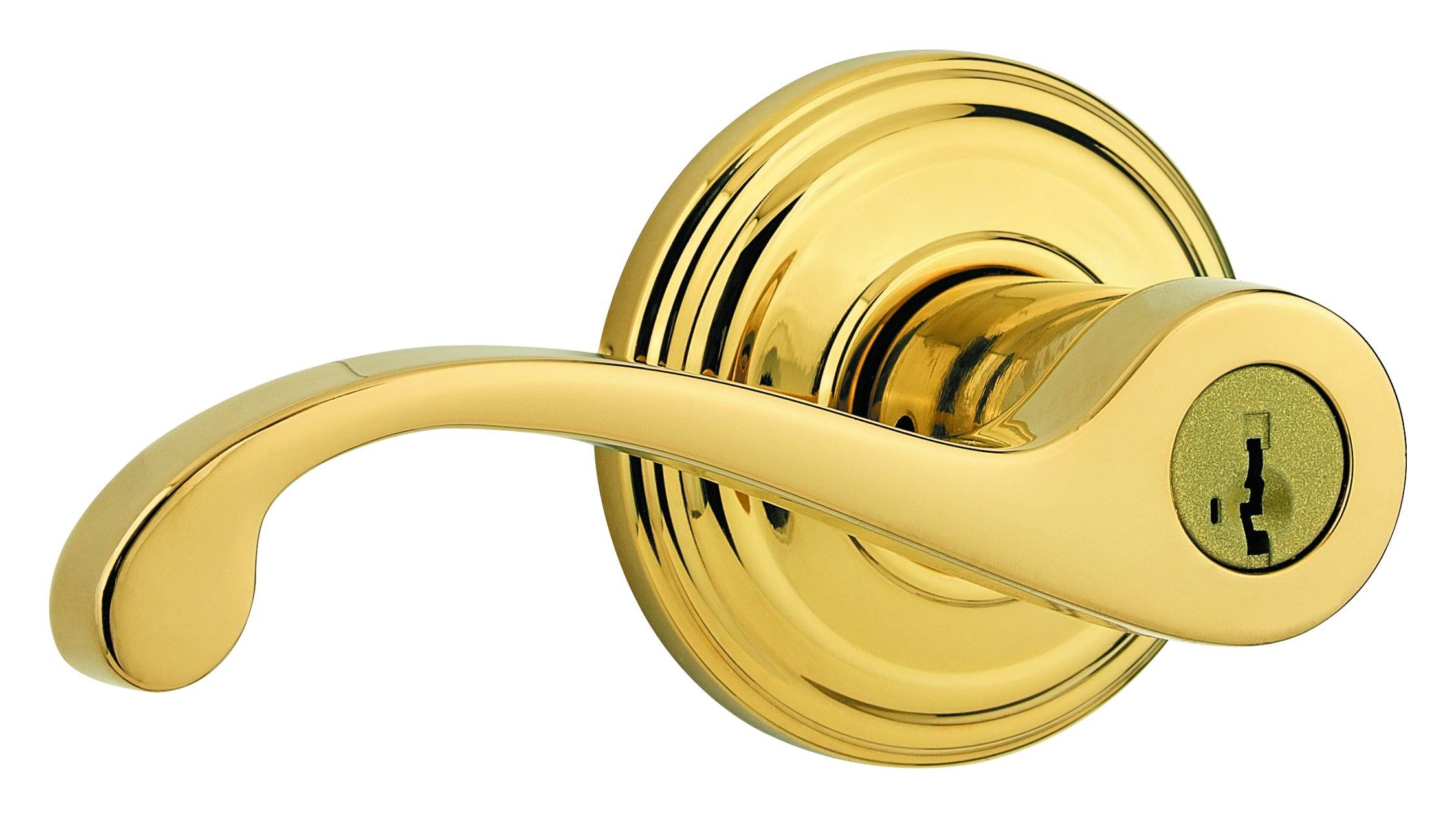 Kwikset 740CHL Commonwealth SmartKey Keyed Entry Lever – Lifetime Polished Brass 740CHL L03 SMT