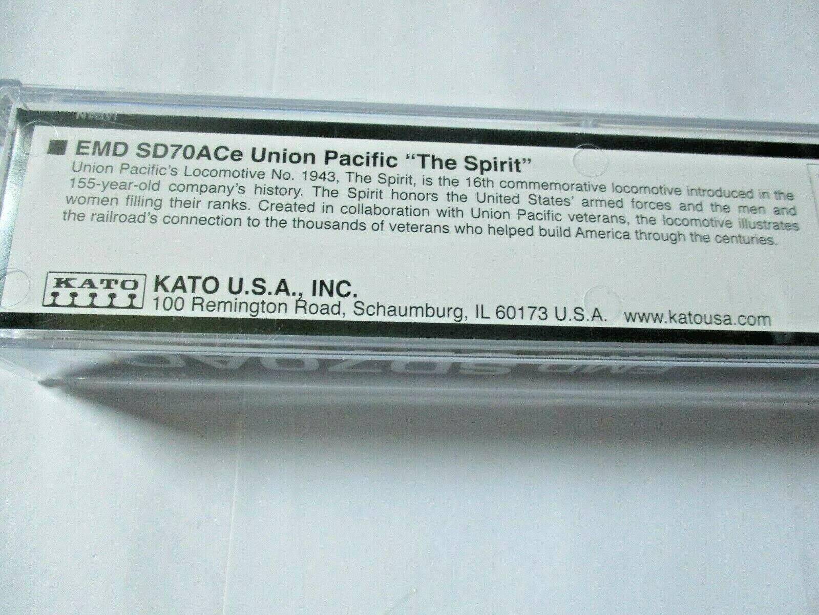 Kato N Scale EMD SD70ACe Union Pacific The Spirit #1943 w/DCC - Image 5