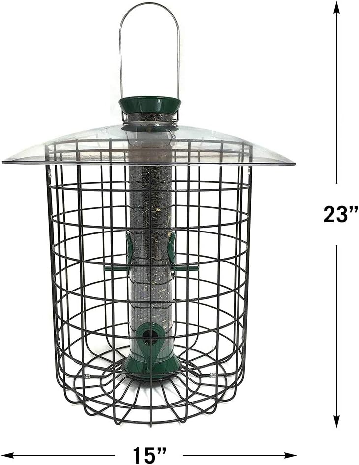 Droll Yankees 344305 Squirrel Proof, Caged Sunflower Bird Feeder, 20-Inch, Black - Image 10