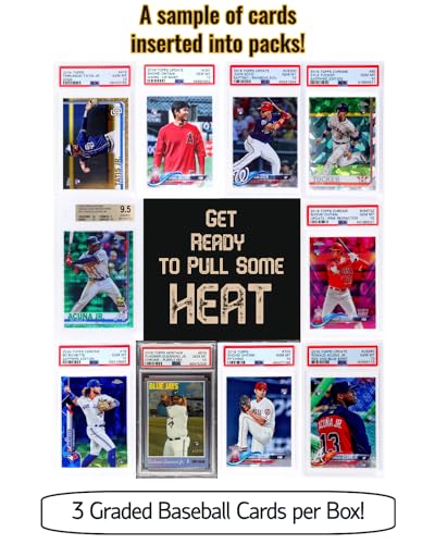 Three Graded Baseball Cards Gift Box: MLB Edition ??Three Premium PSA/BGS Graded 10, 9.5 or 9 Cards ??Potential Rookie Autographs & Numbered RC Refractors??Gift for Baseball Fans??by Slabs of Heat - Image 5