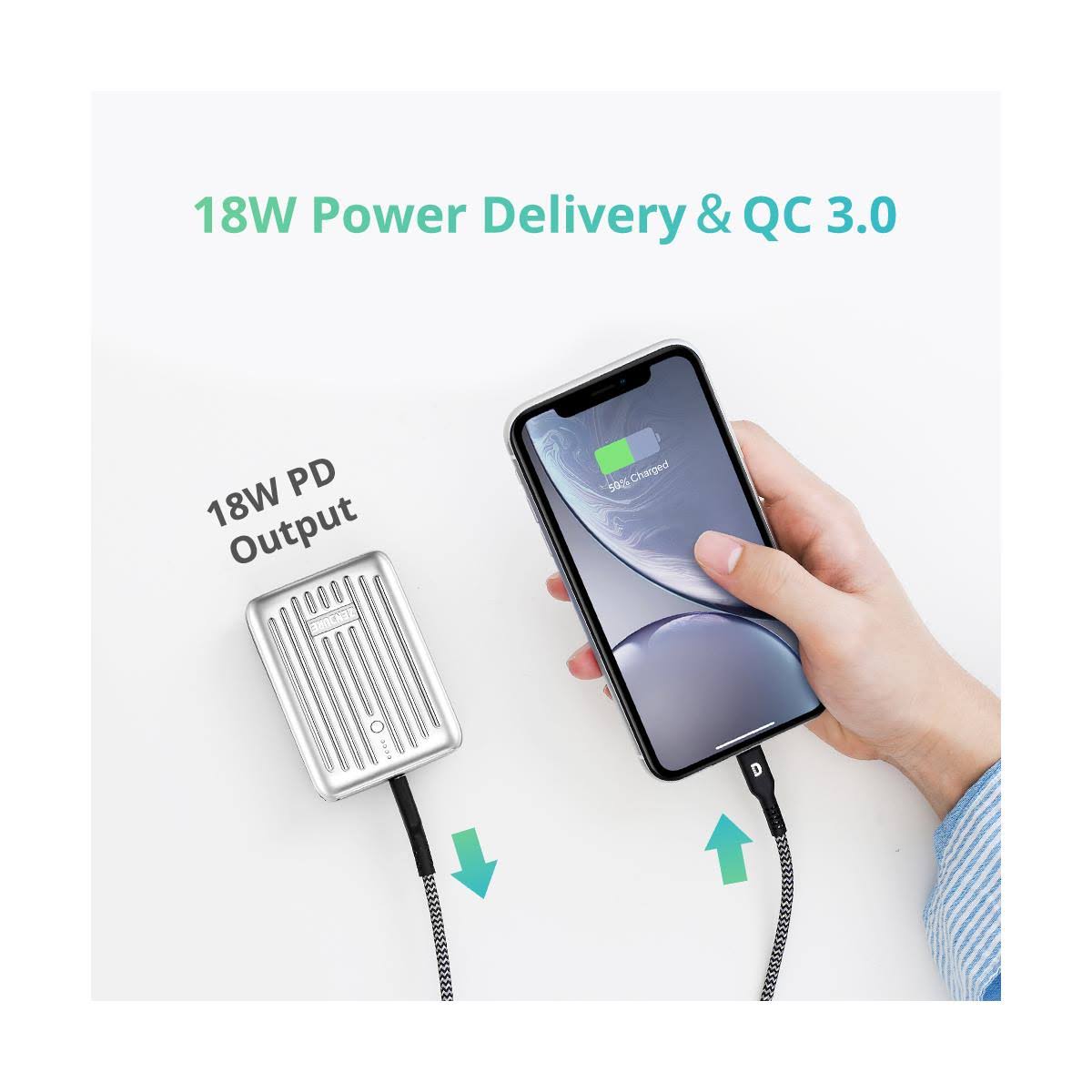 Zendure Supermini 10,000mAh USB-C PD Portable Charger – Silver - Image 9