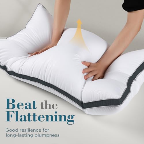 viewstar Bed Pillows King Size Set of 2, Hotel Quality, Down Alternative Big Pillow for Back, Stomach or Side Sleepers, Firm - Image 89