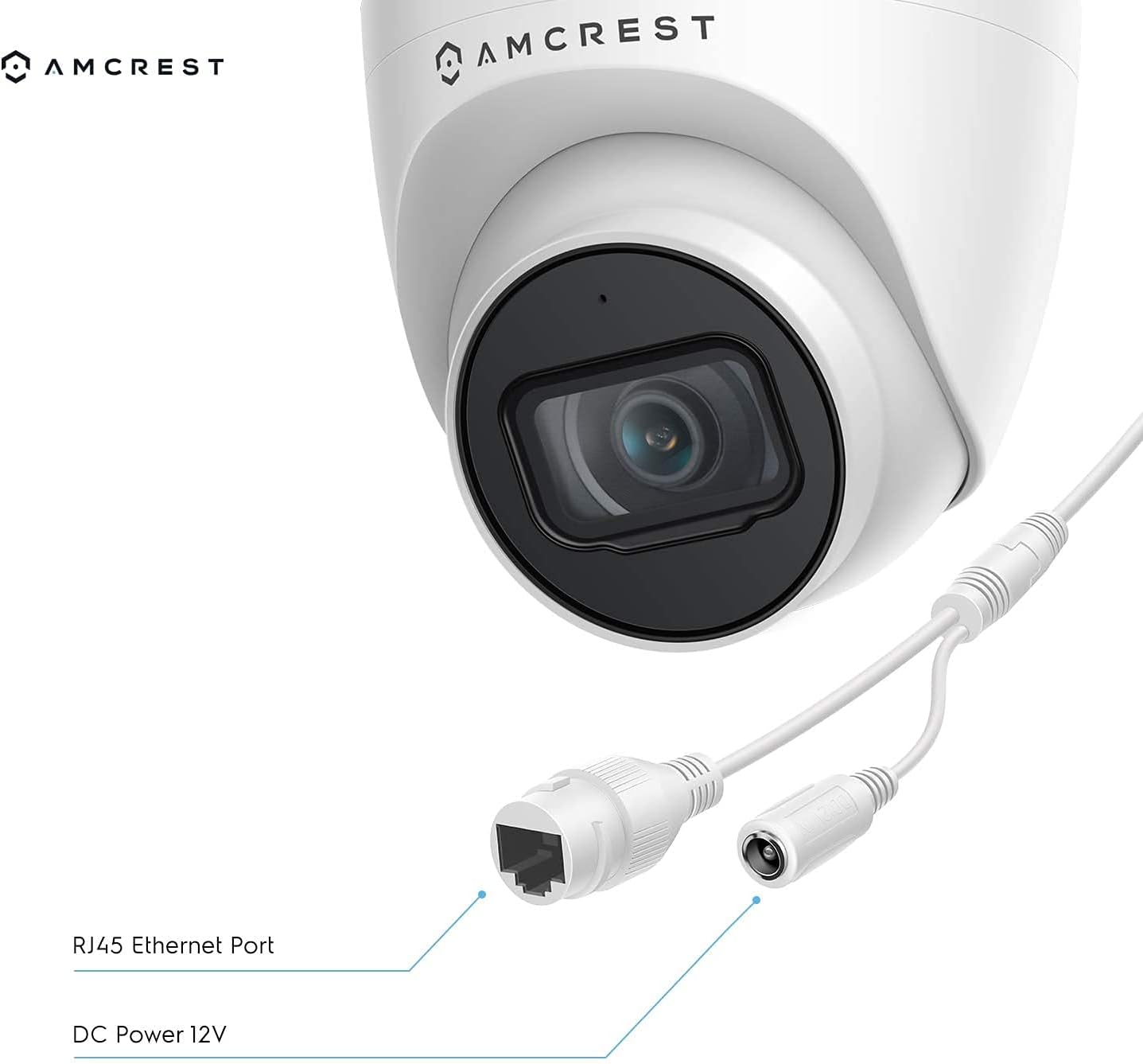 Amcrest 5MP Turret POE Camera, UltraHD Outdoor IP Camera POE with Mic/Audio, 5-Megapixel Security Surveillance Cameras, 98ft NightVision, 2.8mm Lens (103?? FOV), IP67, MicroSD (256GB), (IP5M-T1179EW) - Image 4