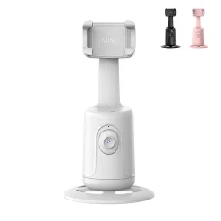 X XBEN Auto Face Tracking Tripod, 360?? Rotation Face Body Phone Camera Mount Smart Shooting Phone Tracking Holder for Live Vlog Streaming Video, White