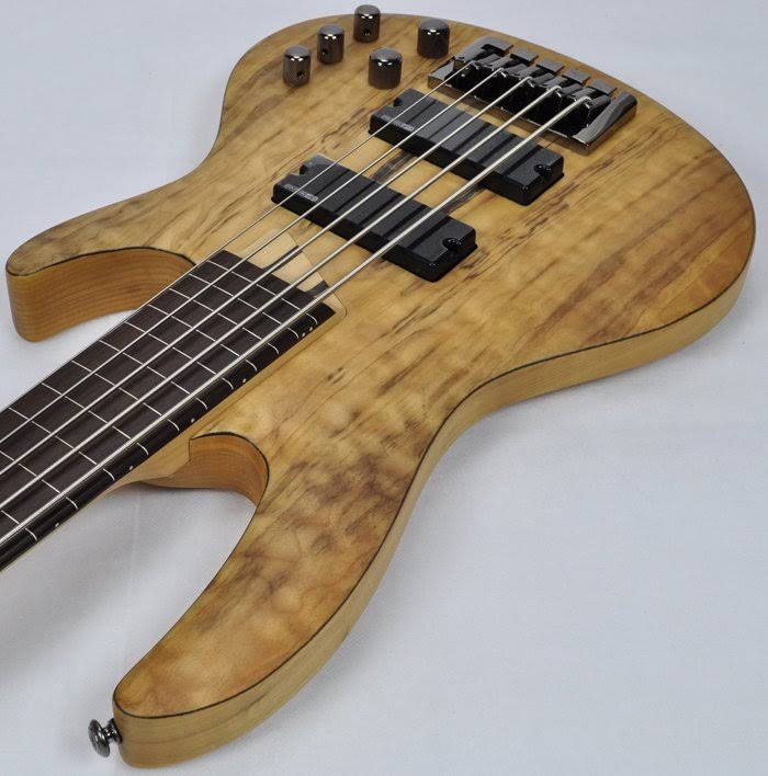ESP LTD B-205 Fretless Spalted Maple Natural Satin 5 String Bass - Image 5