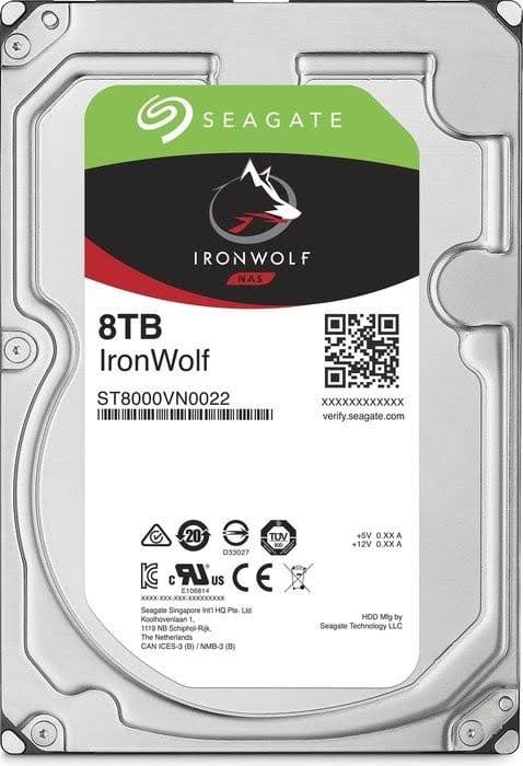 Seagate IronWolf 8 TB Internal HDD – 3.5×22 – ST8000VN004 – SATA 6Gb/s – 7,200 rpm
