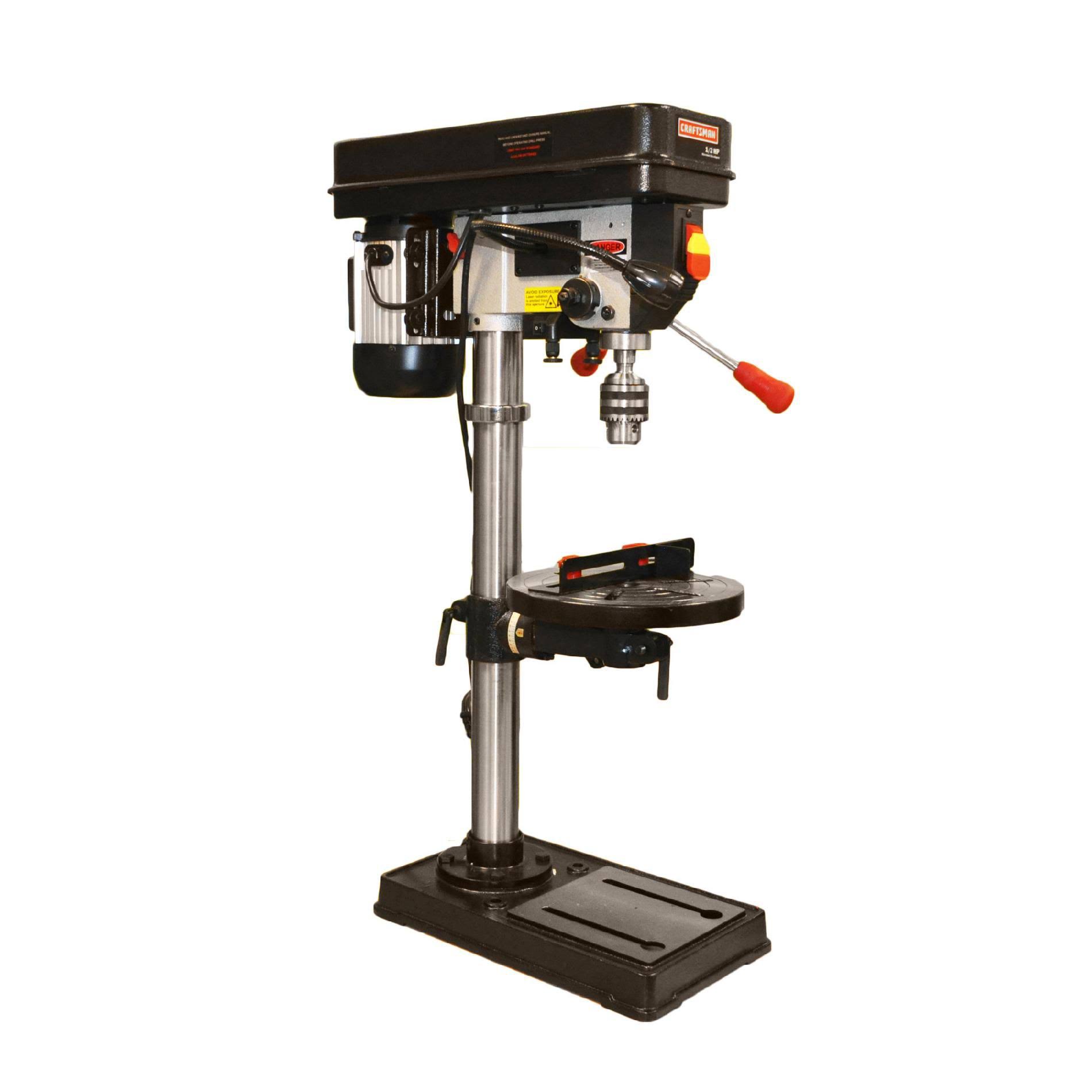 Craftsman 12×22 Drill Press with Guiding Laser and LED Light