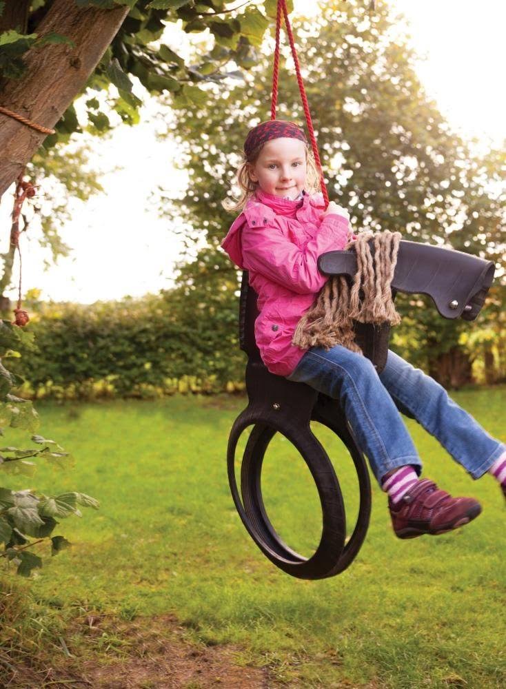 Esschert Design Horse Tire Swing with Rope Mane - Image 3