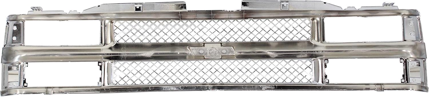 Garage-Pro Grille Assembly Compatible with CHEVROLET C/K FULL SIZE P/U 1994-2000/SUBURBAN 1994-1999 Mesh Insert All Chrome with Dual/Composite HL - Image 5