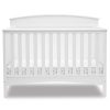 Delta Children Archer Solid Panel 4-in-1 Convertible Baby Crib – Greenguard Gold Certified, Bianca White