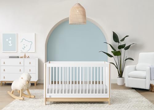 GAP babyGap Tate 4-in-1 Convertible Crib – Greenguard Gold Certified, Bianca White/Natural - Image 2
