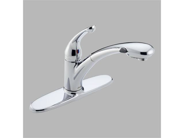 Delta 470-WE-DST Signature Single Handle Pull-Out Kitchen Faucet Chrome - Image 4