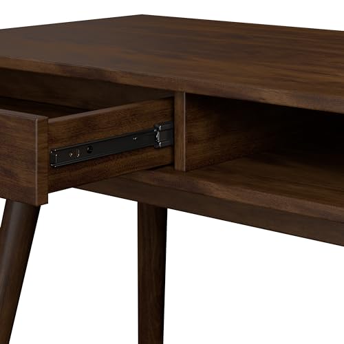 Bush Furniture Nora 54W Writing Desk in Dark Walnut | Computer Table for Home Office Workspace or Entryway - Image 8