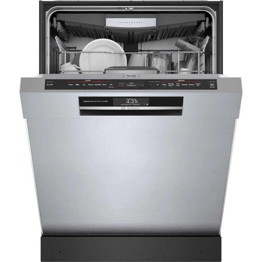 Bosch – 800 Series 24 Top Control Built-In Dishwasher with CrystalDry, Stainless Steel Tub, 3rd Rack, 42 dBa – Stainless steel - Image 14