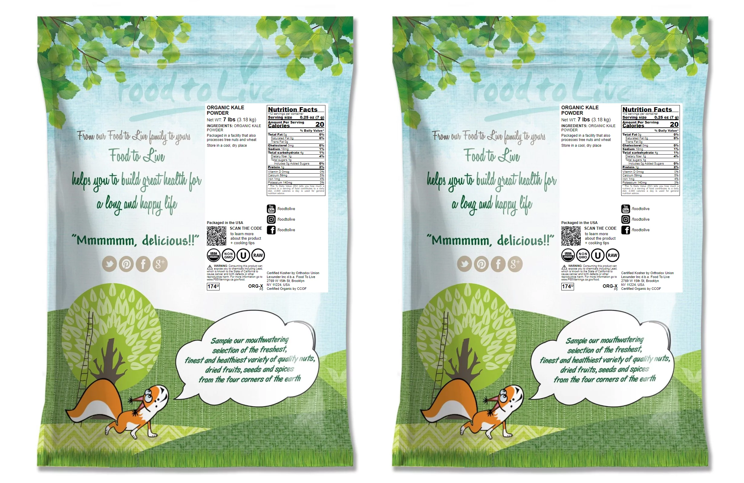 Organic Kale Powder, 14 Pounds ?? Non-GMO, Kosher, Raw, Vegan ?? by Food to Live - Image 2