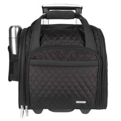 Travelon Wheeled Underseat Carry-On with Back Up Bag Black