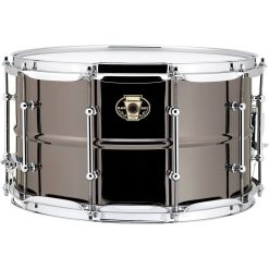 Alternative view of Ludwig 8x14x22 Black Magic Brass Snare Drum with Chrome Hardware