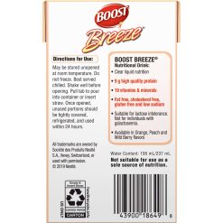 Alternative view of Boost Breeze, Peach 8oz, Case of 27