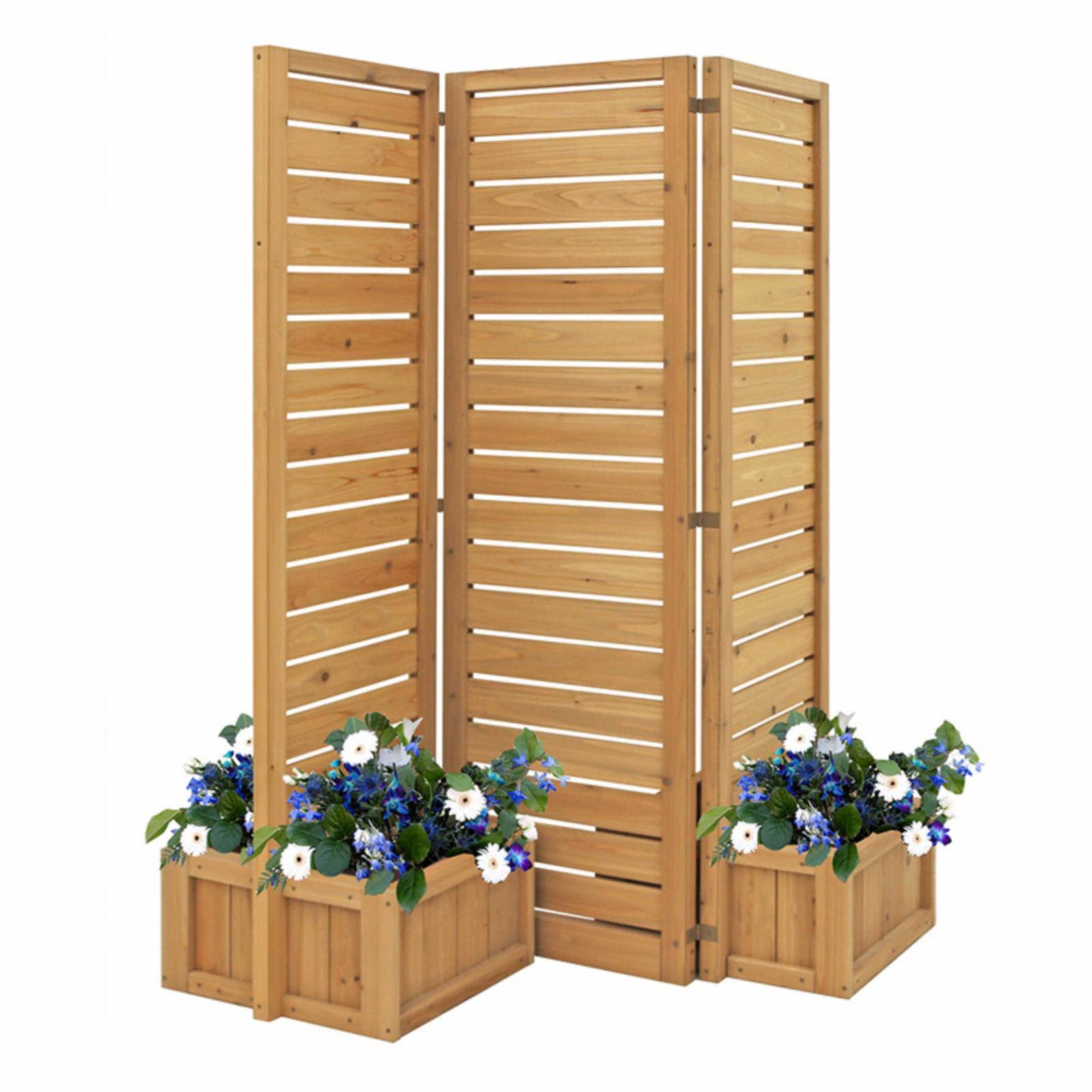 Yardistry Fusion Privacy Screen with Planters