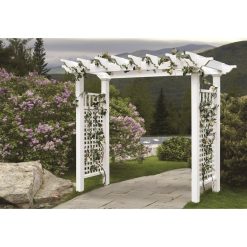 Vita 88??? x 32??? x 86.5??? Fairfield Grande Vinyl Arbor, White, VA84231