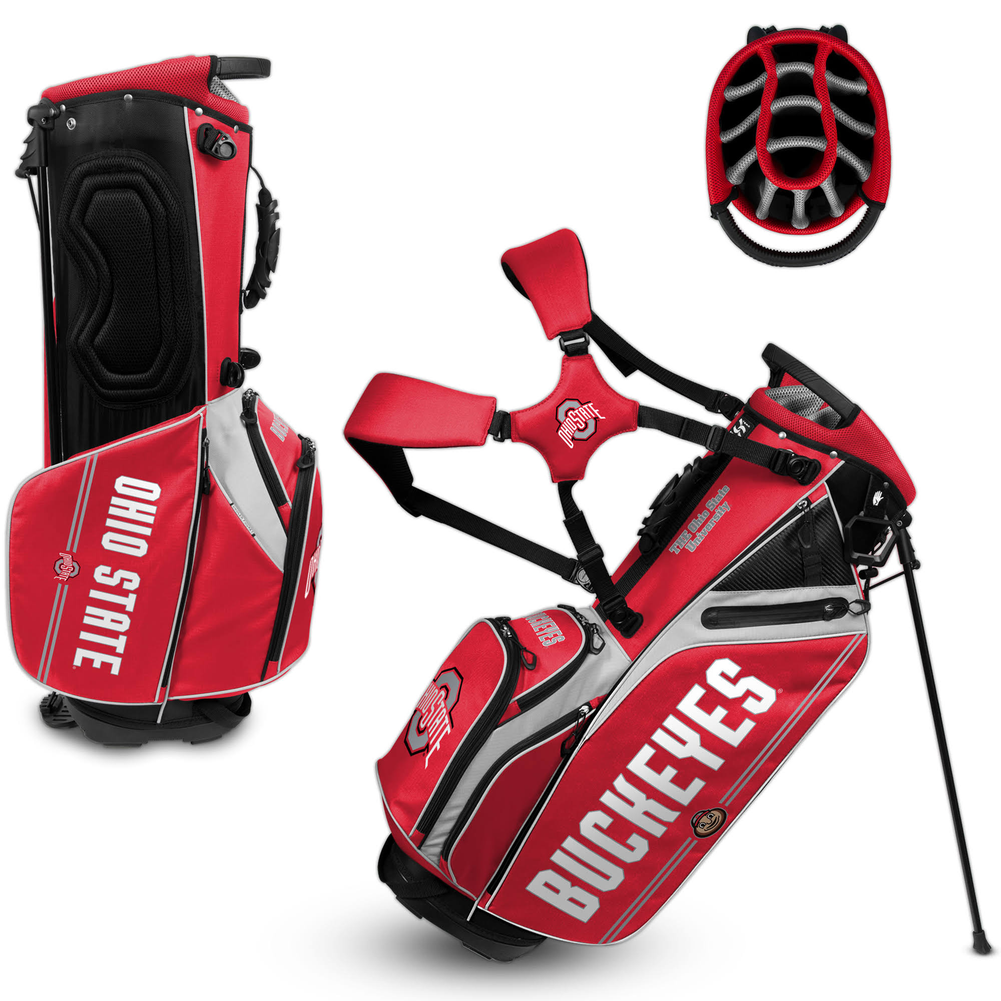 Team Effort Ohio State Buckeyes Caddie Carry Hybrid Bag - Image 2