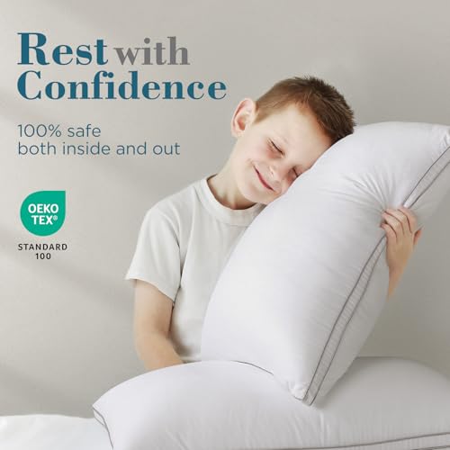 viewstar Bed Pillows King Size Set of 2, Hotel Quality, Down Alternative Big Pillow for Back, Stomach or Side Sleepers, Firm - Image 39