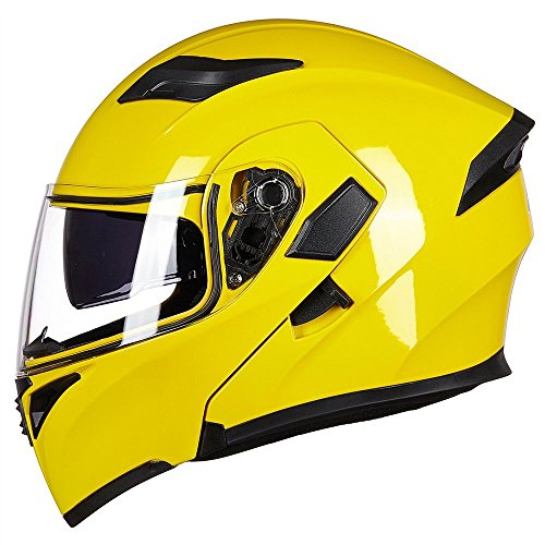 ILM Motorcycle Dual Visor Flip up Modular Full Face Helmet DOT 6 Colors Model 902 - Image 46