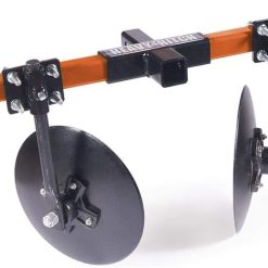 Alternative view of Heavy Hitch Multi-Purpose Disc Cultivator Garden Bedder Attachment with Discs Only Powdercoated in Orange | USA Made for Small Tractor Applications