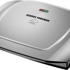 George Foreman 9-Serving Basic Plate Electric Grill and Panini Press, 144-Square-Inch, Platinum, GR2144P