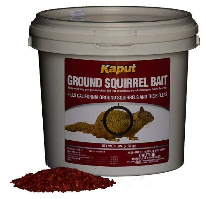 Kaput Ground Squirrel Poison Bait 50#- Diphacinone, Red