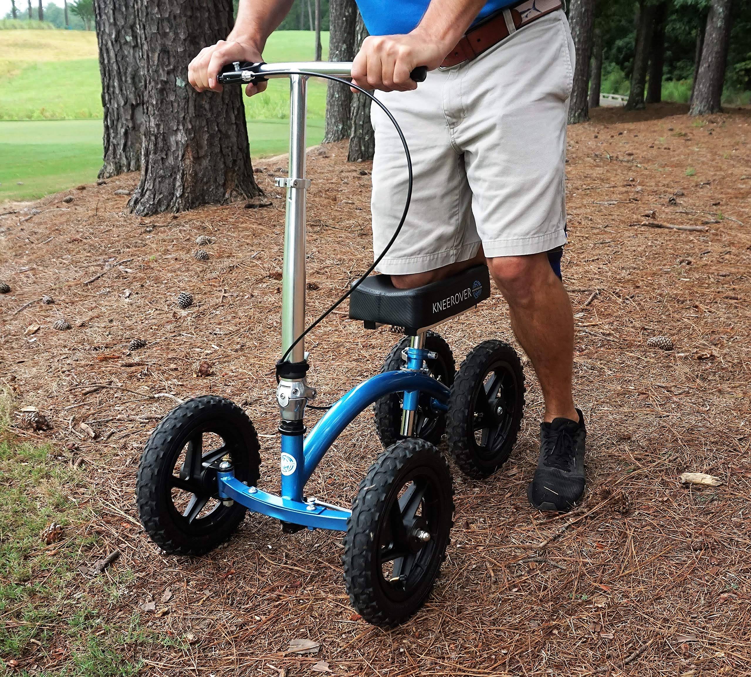 New KneeRover Quad All Terrain Knee Walker in Metallic Blue - Image 5