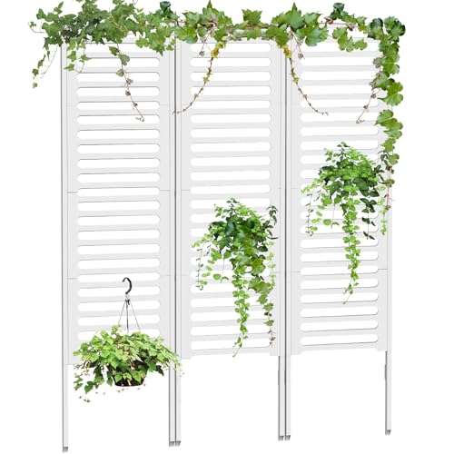 Privacy Fence 12 Pack, Air Conditioner Fence 15.7” ?? 22”, Outdoor Privacy Fence Screen, Trash Can Enclosure, Pool Equipment Panels, Panels Outdoor for Garden Patio