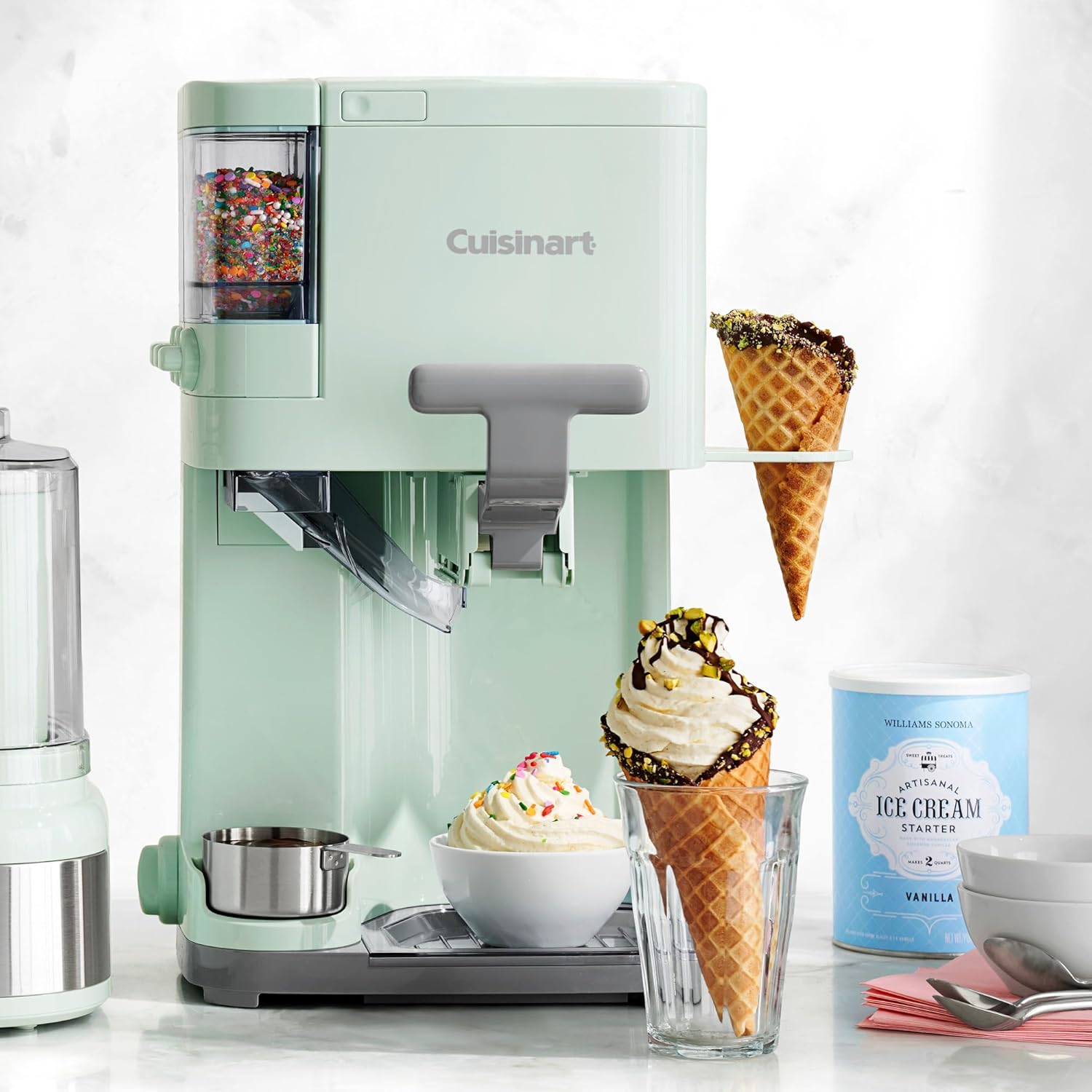 Cuisinart Soft Serve Ice Cream Machine- Mix It In Ice Cream Maker for Frozen Yogurt, Sorbet, Gelato, Drinks 1.5 Quart, White, ICE-48 - Image 10