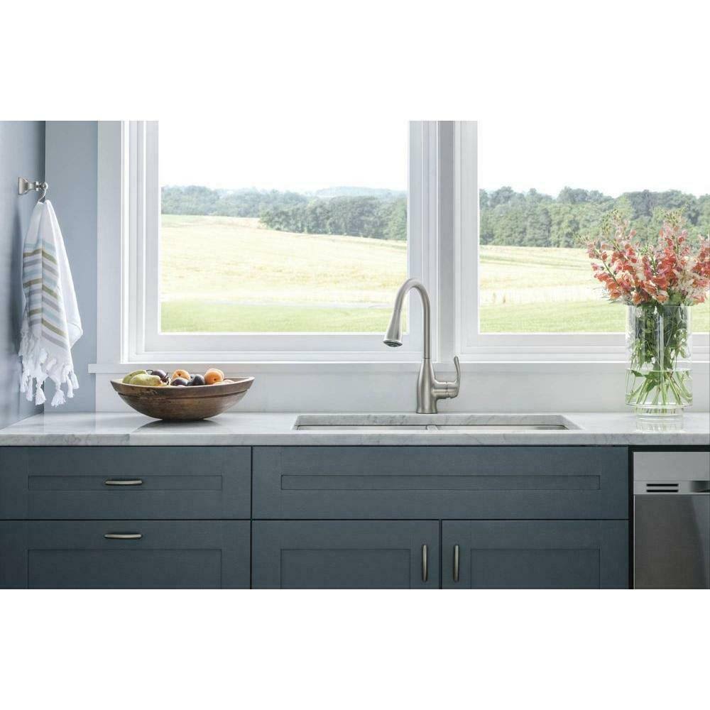 Moen Kaden Single-Handle Pull-Down Sprayer Kitchen Faucet Stainless - Image 5