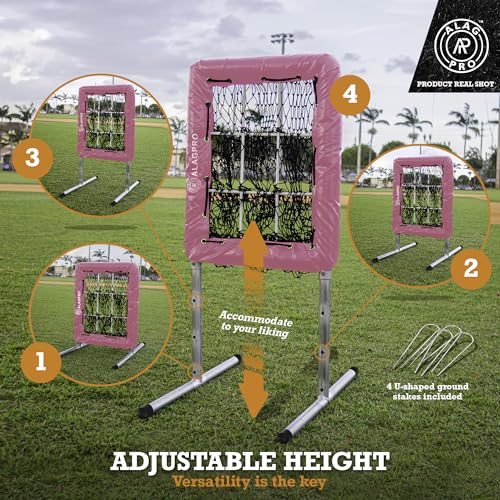 ALAGPRO? The Original 9 Hole Pitching Net with Strike Zone Pocket | Pitching Target for Baseball & Softball Pitchers - Image 7