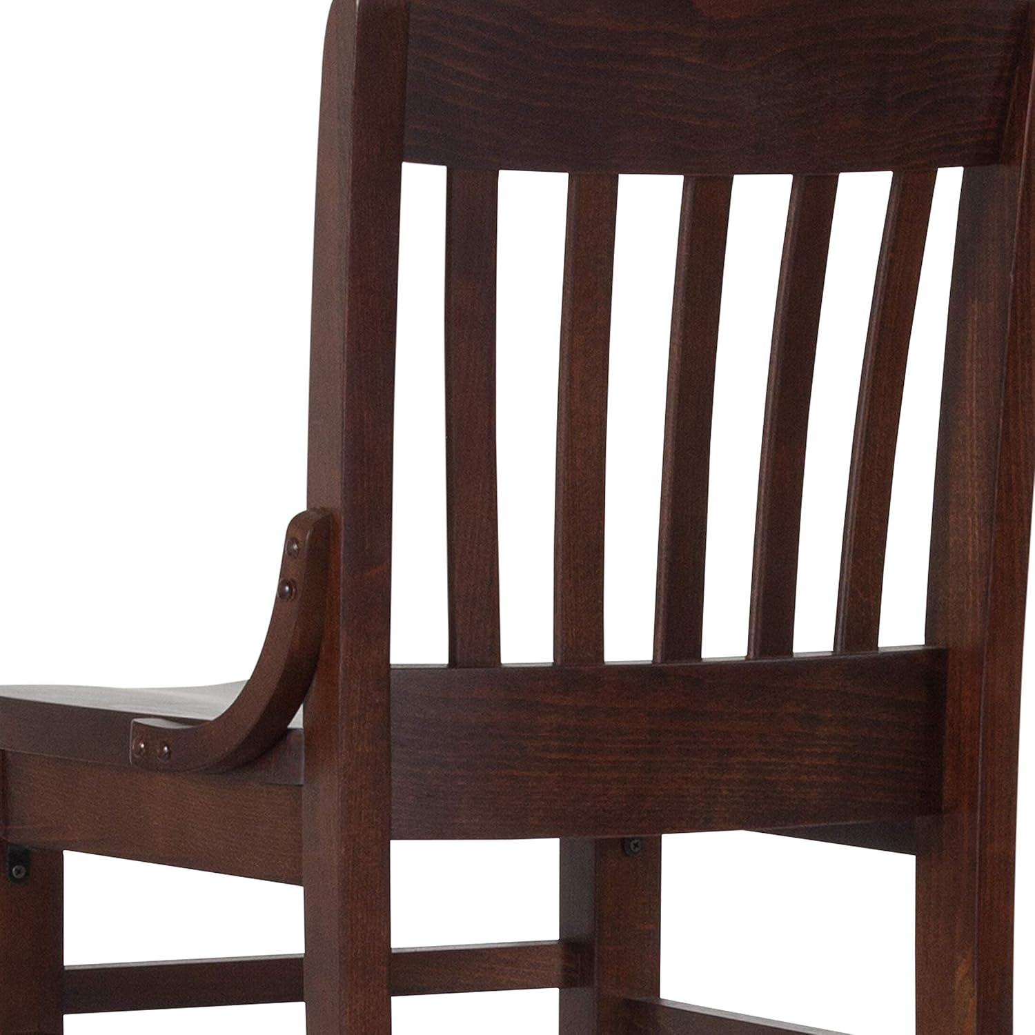 Flash Furniture HERCULES Series School House Back Walnut Wood Restaurant Barstool - Image 12
