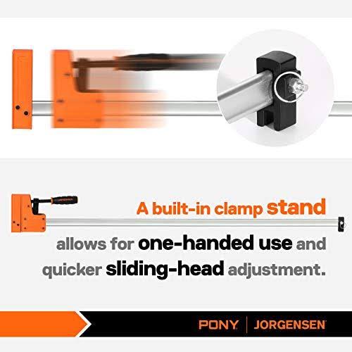 Jorgensen 48-Inch Bar Clamps, 90??Cabinet Master Parallel Jaw Bar Clamp Set, 2-Pack - Image 4
