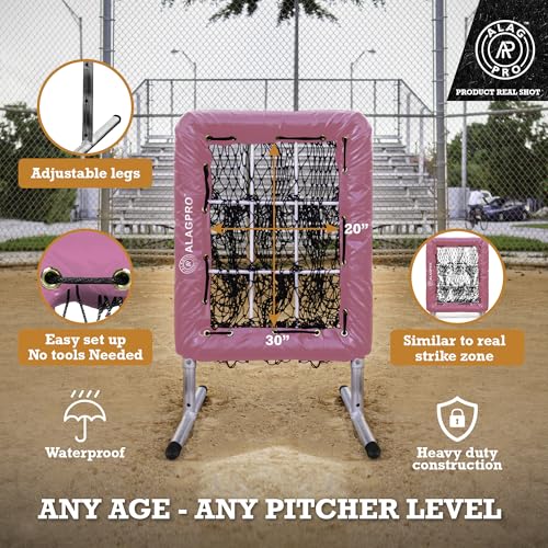 ALAGPRO? The Original 9 Hole Pitching Net with Strike Zone Pocket | Pitching Target for Baseball & Softball Pitchers - Image 3