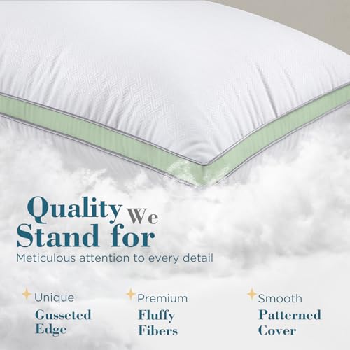 viewstar Bed Pillows King Size Set of 2, Hotel Quality, Down Alternative Big Pillow for Back, Stomach or Side Sleepers, Firm - Image 113