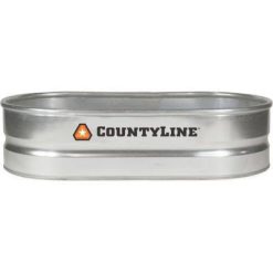 CountyLine Oval Galvanized Stock Tank, 2 ft. W x 4 ft. L x 1 ft. H, WT214